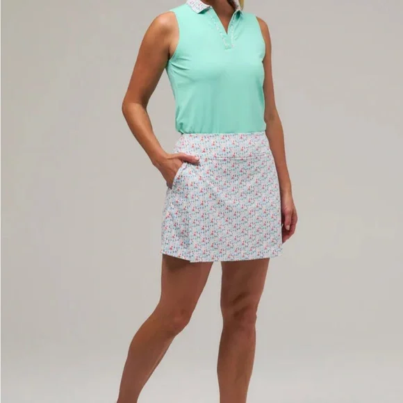 Fairway & Greene Paradise Floral Skort L UPF 50 Golf Tennis Athletic Skirt Short - Picture 5 of 14